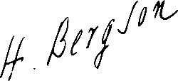 Signatur Henri Bergson